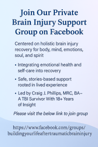 Join our private brain injury support group on Facebook 