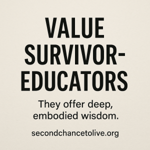Support survivor-educators with respect and reciprocity.